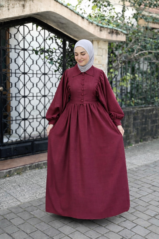 عباية أنيقة بقصة راقية – قماش كريب روزا