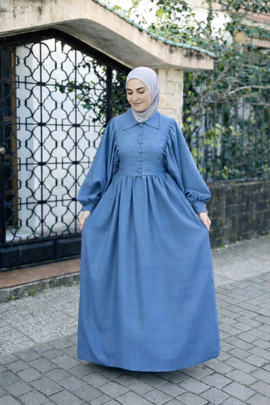 عباية أنيقة بقصة راقية – قماش كريب روزا